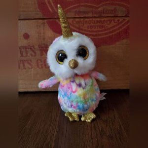 Ty BeanieBoo TySilk 6" Owlicorn "Enchanted"